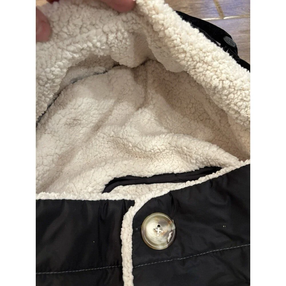 jj cole bundle me Infant‎ Car Seat Cover Black With Buttons & Hood Shearling